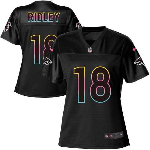 Women's Nike Atlanta Falcons #18 Calvin Ridley Black NFL Fashion Game Jersey