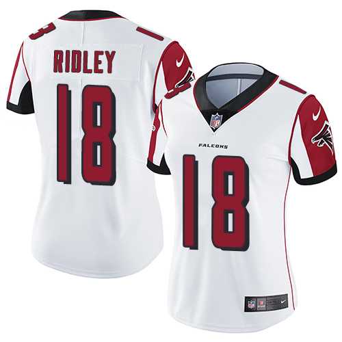 Women's Nike Atlanta Falcons #18 Calvin Ridley White Stitched NFL Vapor Untouchable Limited Jersey
