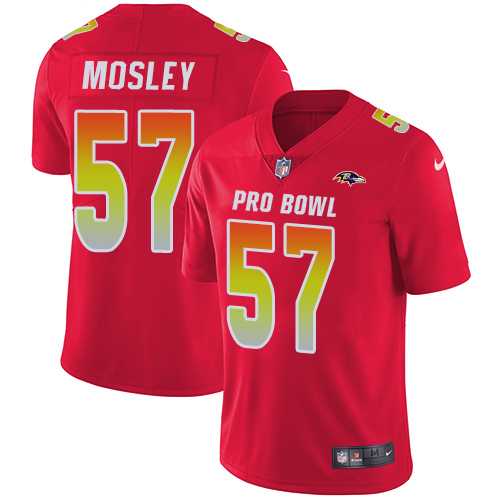 Women's Nike Baltimore Ravens #57 C.J. Mosley Red Stitched NFL Limited AFC 2018 Pro Bowl Jersey