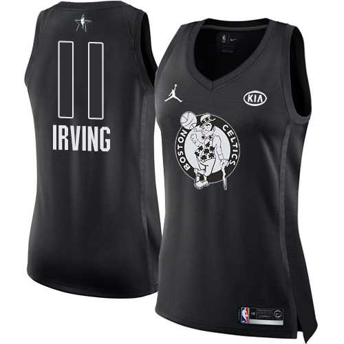 Women's Nike Boston Celtics #11 Kyrie Irving Black NBA Jordan Swingman 2018 All-Star Game Jersey