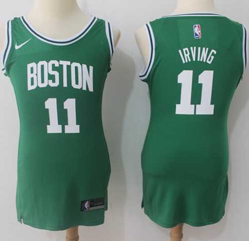 Women's Nike Boston Celtics #11 Kyrie Irving Green NBA Authentic Icon Edition Jersey