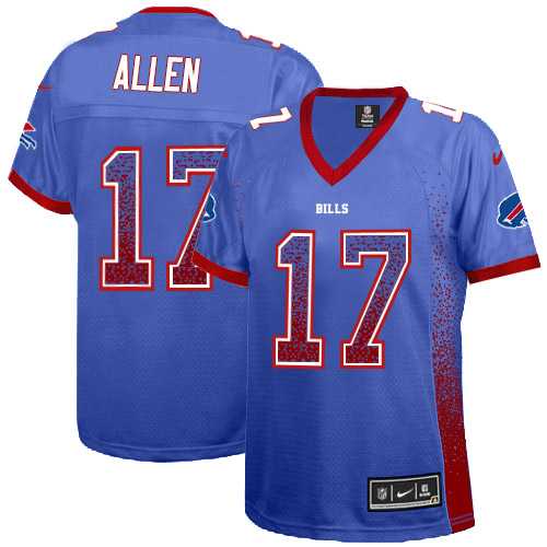 Women's Nike Buffalo Bills #17 Josh Allen Royal Blue Team Color Stitched NFL Elite Drift Fashion Jersey