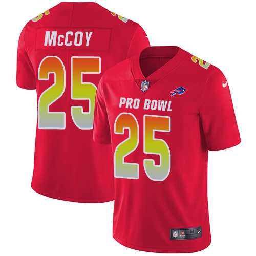 Women's Nike Buffalo Bills #25 LeSean McCoy Red Stitched NFL Limited AFC 2018 Pro Bowl Jersey