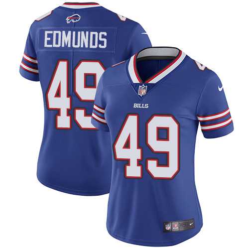 Women's Nike Buffalo Bills #49 Tremaine Edmunds Royal Blue Team Color Stitched NFL Vapor Untouchable Limited Jersey