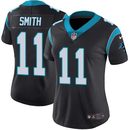 Women's Nike Carolina Panthers #11 Torrey Smith Black Team Color Stitched NFL Vapor Untouchable Limited Jersey