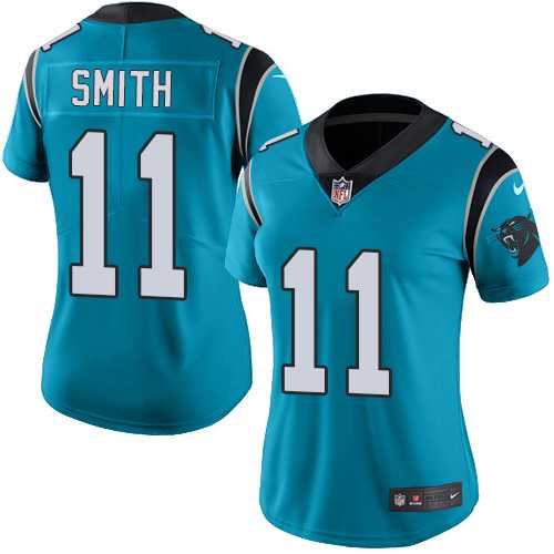 Women's Nike Carolina Panthers #11 Torrey Smith Blue Alternate Stitched NFL Vapor Untouchable Limited Jersey