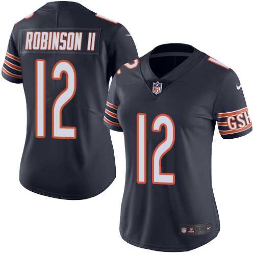 Women's Nike Chicago Bears #12 Allen Robinson II Navy Blue Team Color Stitched NFL Vapor Untouchable Limited Jersey