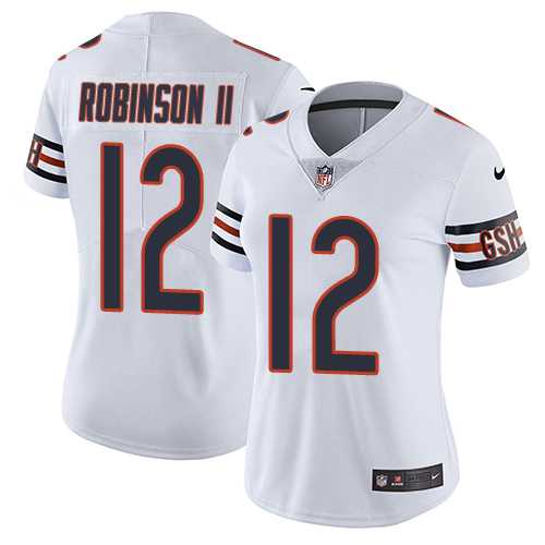 Women's Nike Chicago Bears #12 Allen Robinson II White Stitched NFL Vapor Untouchable Limited Jersey