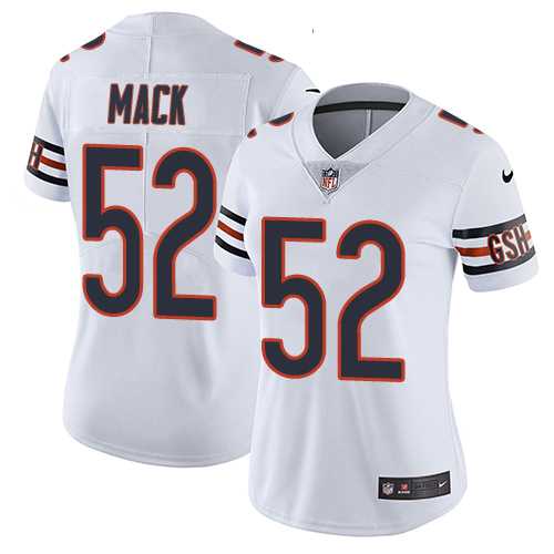 Women's Nike Chicago Bears #52 Khalil Mack White Stitched NFL Vapor Untouchable Limited Jersey