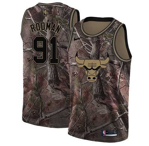 Women's Nike Chicago Bulls #91 Dennis Rodman Camo NBA Swingman Realtree Collection Jersey