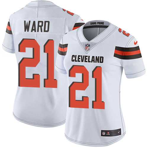 Women's Nike Cleveland Browns #21 Denzel Ward White Stitched NFL Vapor Untouchable Limited Jersey