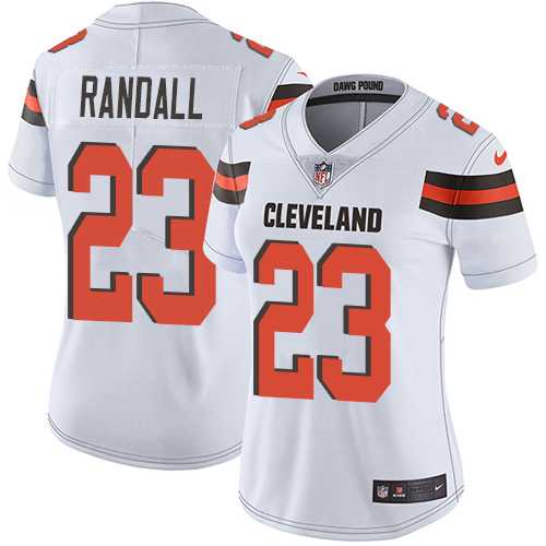 Women's Nike Cleveland Browns #23 Damarious Randall White Stitched NFL Vapor Untouchable Limited Jersey