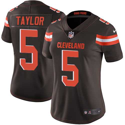 Women's Nike Cleveland Browns #5 Tyrod Taylor Brown Team Color Stitched NFL Vapor Untouchable Limited Jersey