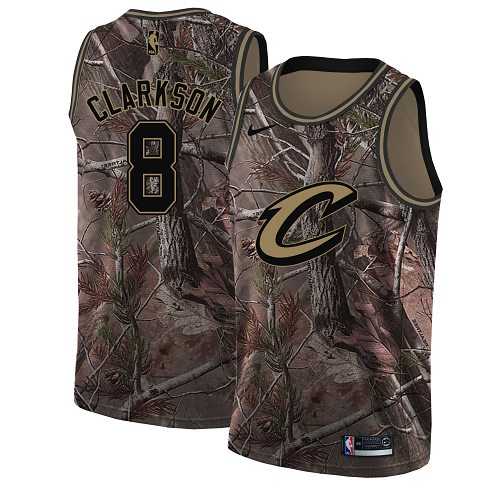 Women's Nike Cleveland Cavaliers #8 Jordan Clarkson Camo NBA Swingman Realtree Collection Jersey