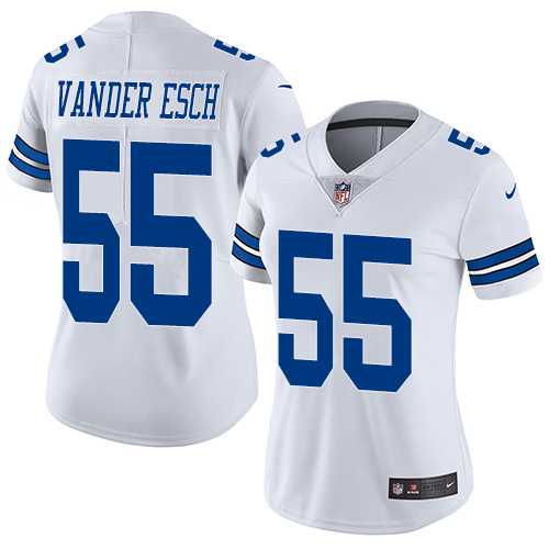 Women's Nike Dallas Cowboys #55 Leighton Vander Esch White Stitched NFL Vapor Untouchable Limited Jersey