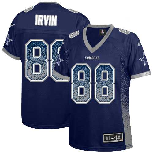 Women's Nike Dallas Cowboys #88 Michael Irvin Navy Blue Team Color Stitched NFL Elite Drift Fashion Jersey