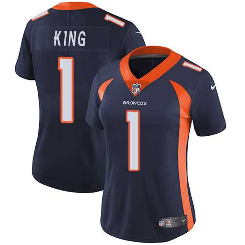 Women's Nike Denver Broncos #1 Marquette King Blue Alternate Stitched NFL Vapor Untouchable Limited Jersey