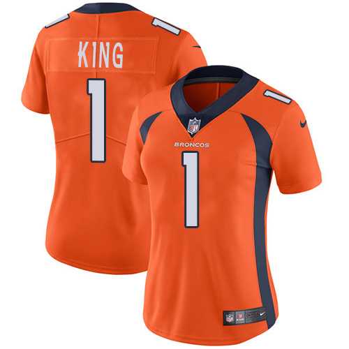 Women's Nike Denver Broncos #1 Marquette King Orange Team Color Stitched NFL Vapor Untouchable Limited Jersey