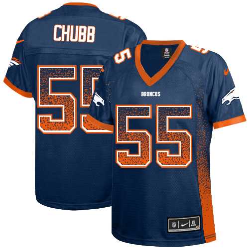 Women's Nike Denver Broncos #55 Bradley Chubb Blue Alternate Stitched NFL Elite Drift Fashion Jersey