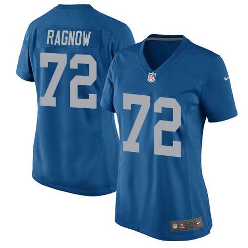 Women's Nike Detroit Lions #72 Frank Ragnow Alternate Blue Game NFL