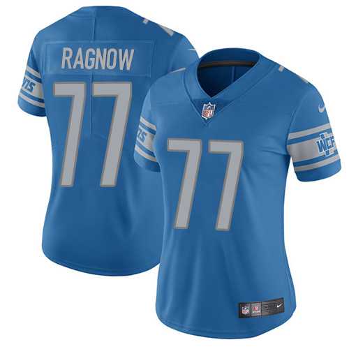 Women's Nike Detroit Lions #77 Frank Ragnow Light Blue Team Color Stitched NFL Vapor Untouchable Limited Jersey Women's Nike Detroit Lions #77 Frank Ragnow Light Blue Team Color Stitched NFL Vapor Untouchable Limited Jersey