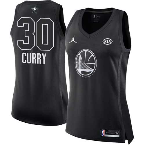 Women's Nike Golden State Warriors #30 Stephen Curry Black NBA Jordan Swingman 2018 All-Star Game Jersey