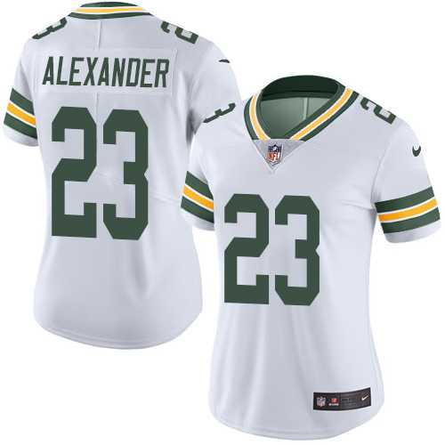 Women's Nike Green Bay Packers #23 Jaire Alexander White Stitched NFL Vapor Untouchable Limited Jersey
