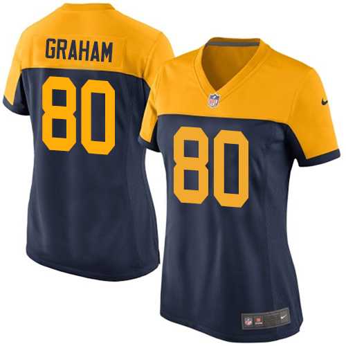 Women's Nike Green Bay Packers #80 Jimmy Graham Navy Blue Alternate Stitched NFL New Limited Jersey