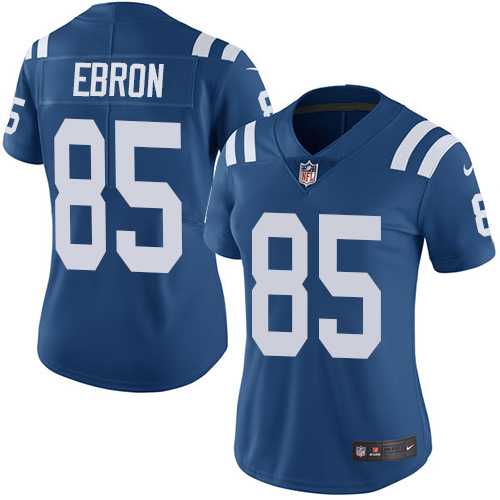 Women's Nike Indianapolis Colts #85 Eric Ebron Royal Blue Team Color Stitched NFL Vapor Untouchable Limited Jersey
