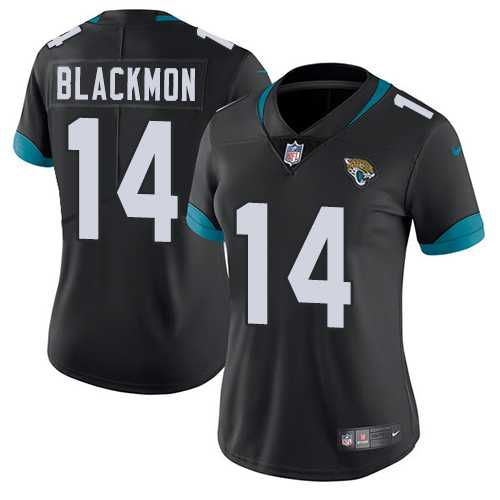 Women's Nike Jacksonville Jaguars #14 Justin Blackmon Black Alternate Stitched NFL Vapor Untouchable Limited Jersey