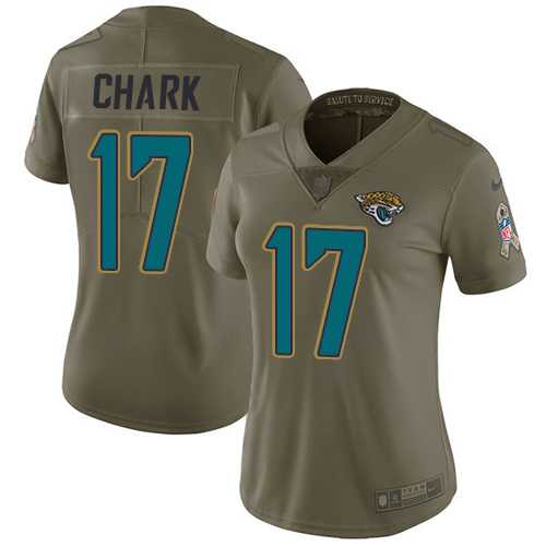 Women's Nike Jacksonville Jaguars #17 DJ Chark Olive Stitched NFL Limited 2017 Salute to Service Jersey Women's Nike Jacksonville Jaguars #17 DJ Chark Olive Stitched NFL Limited 2017 Salute to Service Jersey