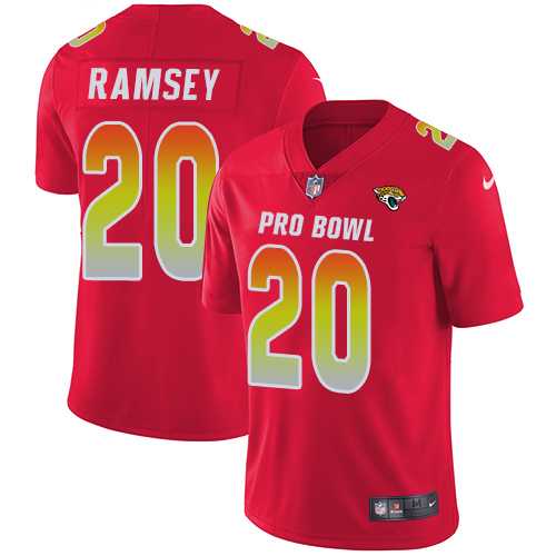 Women's Nike Jacksonville Jaguars #20 Jalen Ramsey Red Stitched NFL Limited AFC 2018 Pro Bowl Jersey