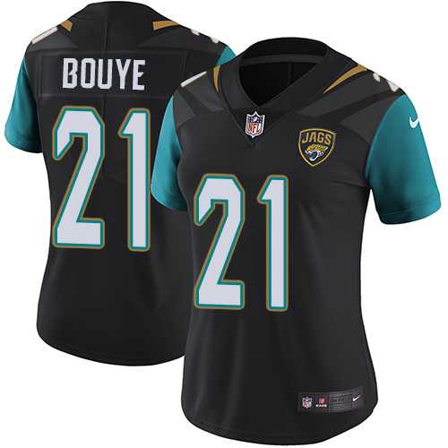 Women's Nike Jacksonville Jaguars #21 A.J. Bouye Black Alternate Stitched NFL Vapor Untouchable Limited Jersey