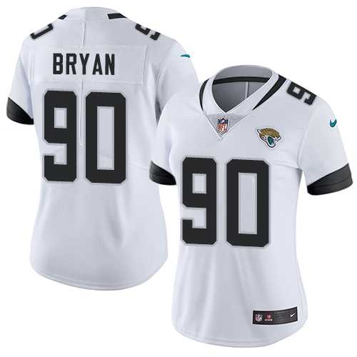 Women's Nike Jacksonville Jaguars #90 Taven Bryan White Stitched NFL Vapor Untouchable Limited Jersey