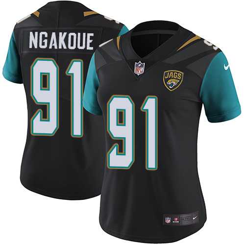 Women's Nike Jacksonville Jaguars #91 Yannick Ngakoue Black Alternate Stitched NFL Vapor Untouchable Limited Jersey