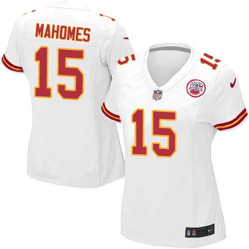 Women's Nike Kansas City Chiefs #15 Patrick Mahomes White Stitched NFL Elite Jersey