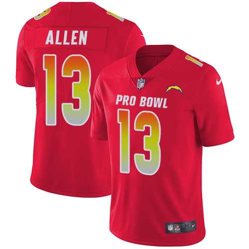 Women's Nike Los Angeles Chargers #13 Keenan Allen Red Stitched NFL Limited AFC 2018 Pro Bowl Jersey