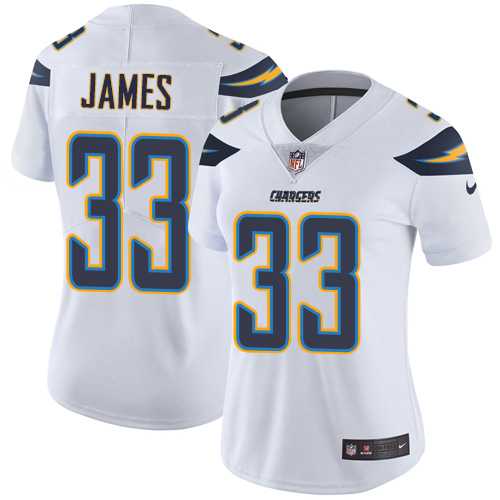 Women's Nike Los Angeles Chargers #33 Derwin James White Stitched NFL Vapor Untouchable Limited Jersey