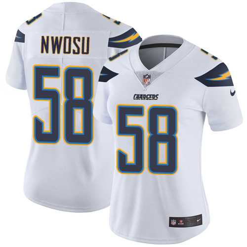 Women's Nike Los Angeles Chargers #58 Uchenna Nwosu White Stitched NFL Vapor Untouchable Limited Jersey