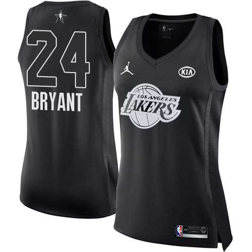 Women's Nike Los Angeles Lakers #24 Kobe Bryant Black NBA Jordan Swingman 2018 All-Star Game Jersey