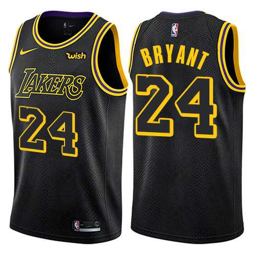 Women's Nike Los Angeles Lakers #24 Kobe Bryant Black NBA Swingman City Edition Jersey