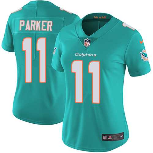 Women's Nike Miami Dolphins #11 DeVante Parker Aqua Green Team Color Stitched NFL Vapor Untouchable Limited Jersey Women's Nike Miami Dolphins #11 DeVante Parker Aqua Green Team Color Stitched NFL Vapor Untouchable Limited Jersey