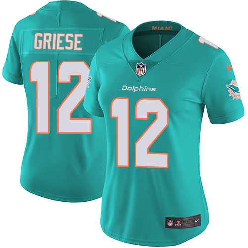 Women's Nike Miami Dolphins #12 Bob Griese Aqua Green Team Color Stitched NFL Vapor Untouchable Limited Jersey
