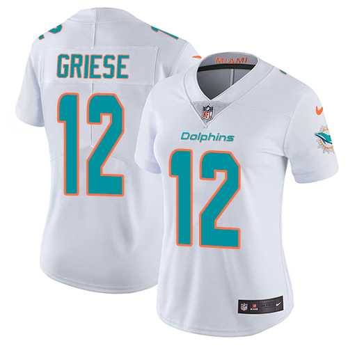 Women's Nike Miami Dolphins #12 Bob Griese White Stitched NFL Vapor Untouchable Limited Jersey