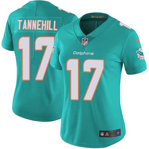 Women's Nike Miami Dolphins #17 Ryan Tannehill Aqua Green Team Color Stitched NFL Vapor Untouchable Limited Jersey