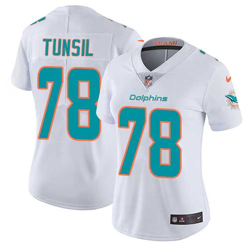 Women's Nike Miami Dolphins #78 Laremy Tunsil White Stitched NFL Vapor Untouchable Limited Jersey