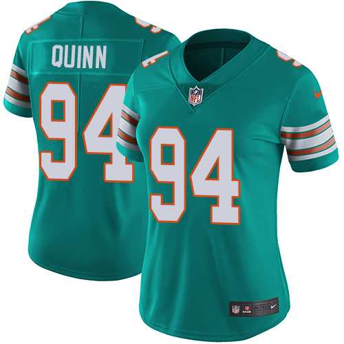 Women's Nike Miami Dolphins #94 Robert Quinn Aqua Green Alternate Stitched NFL Vapor Untouchable Limited Jersey