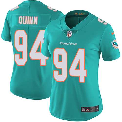 Women's Nike Miami Dolphins #94 Robert Quinn Aqua Green Team Color Stitched NFL Vapor Untouchable Limited Jersey