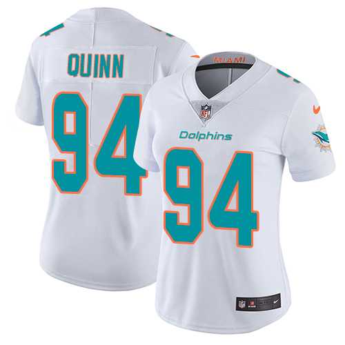 Women's Nike Miami Dolphins #94 Robert Quinn White Stitched NFL Vapor Untouchable Limited Jersey