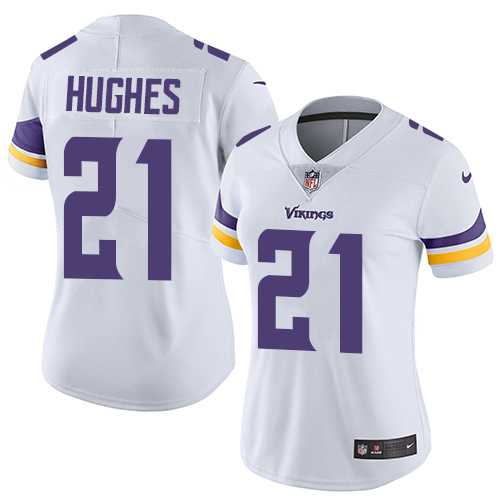Women's Nike Minnesota Vikings #21 Mike Hughes White Stitched NFL Vapor Untouchable Limited Jersey